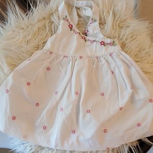 Children's Place Embroidered Floral Halter Dress